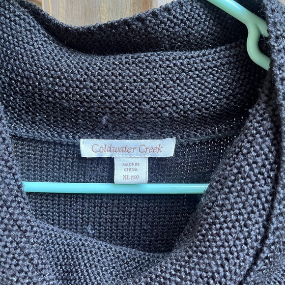 Coldwater Creek Charcoal Cowl Neck Sweater - Picture 2 of 3